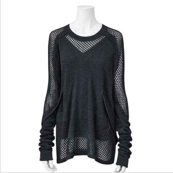 Craig Green Sweaters - CRAIG GREEN | Black 100% Wool Open-Knit Elongated Sweater Size Large